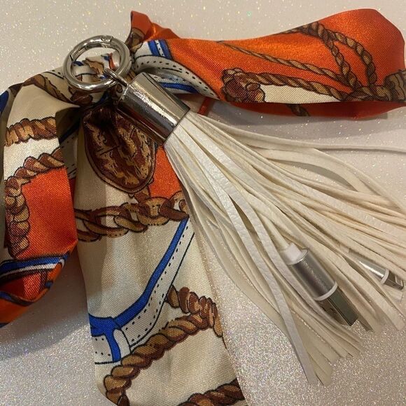 Scarf + Tassel Keychain with Phone Charging Cord - Picture 5 of 5